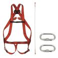 Kit arnés enganche frontal y dorsal cuerda de 1,5 m + 2 mosq